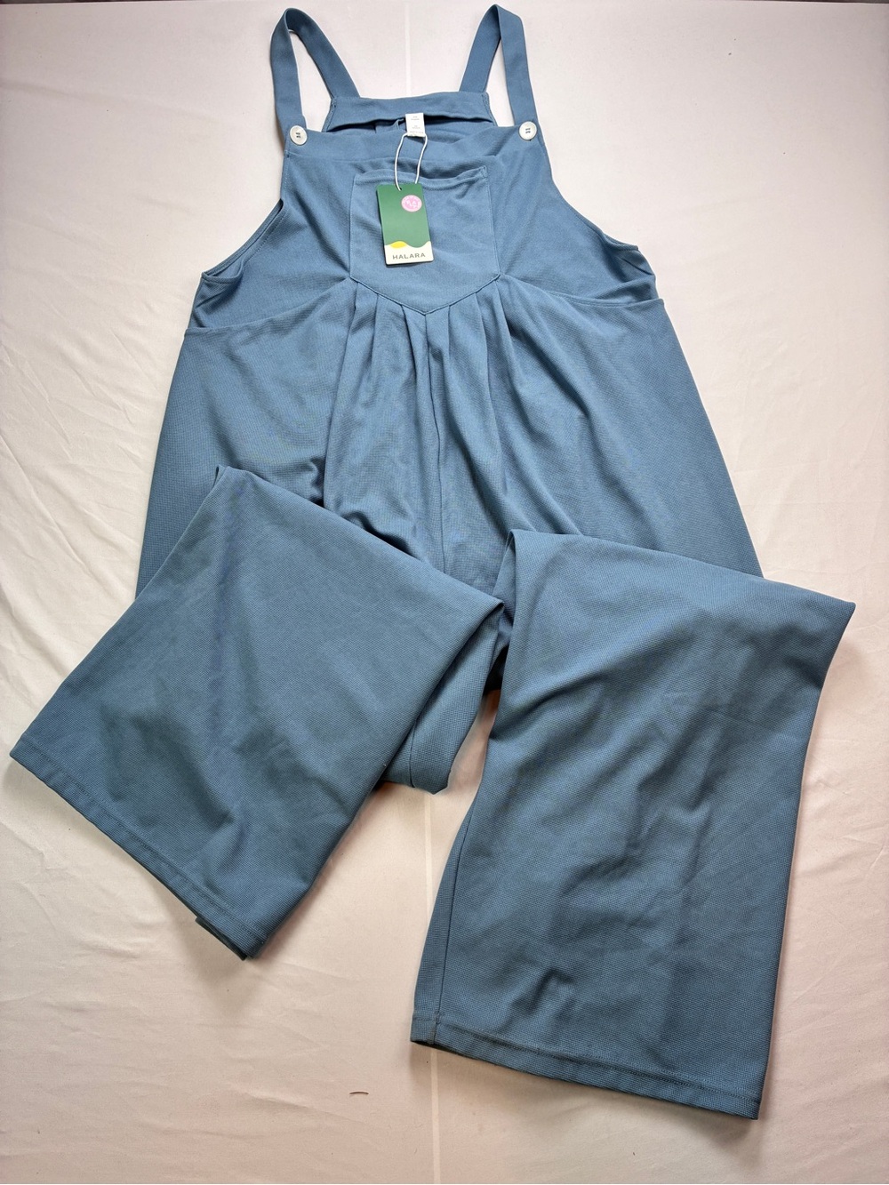 Halara Casual Wide-Leg Overalls Jumpsuit in Blue - Picture 3 of 17